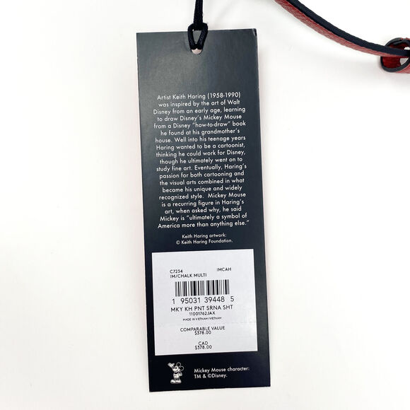 Coach Disney Mickey Mouse X Keith Haring Serena Satchel Chalk Leather C7234 - Picture 10 of 10